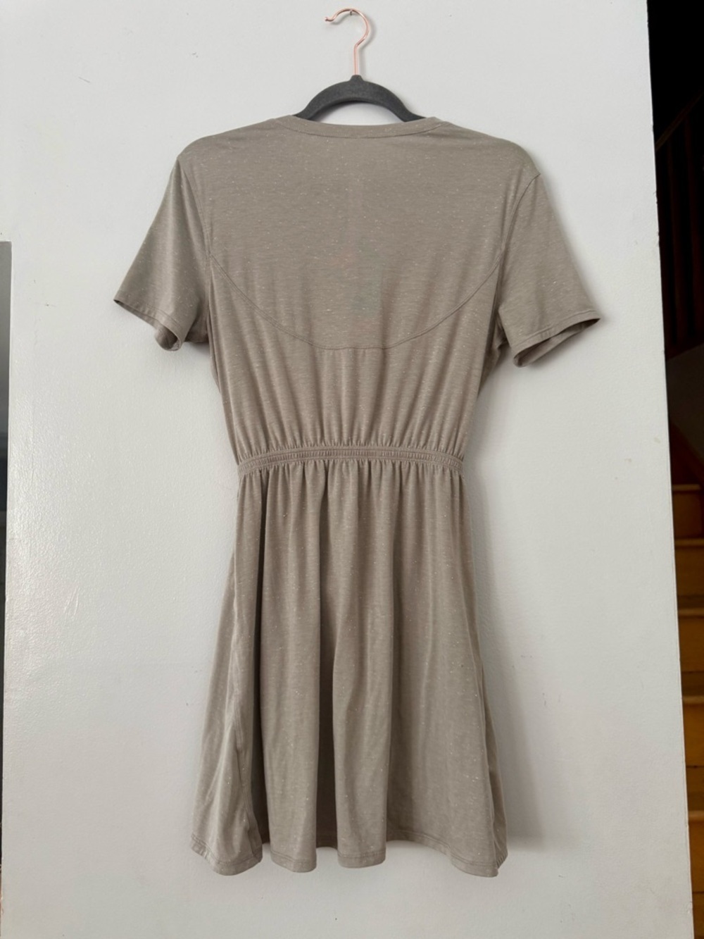 EUC  Lululemon Unwind Your Mind Tie-Waist T-Shirt Dress - Dark Chrome - 4 - Picture 3 of 4